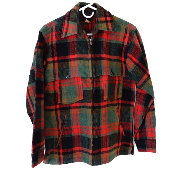 Vintage 1950's wool plaid hunting jacket - Picture 3 of 7